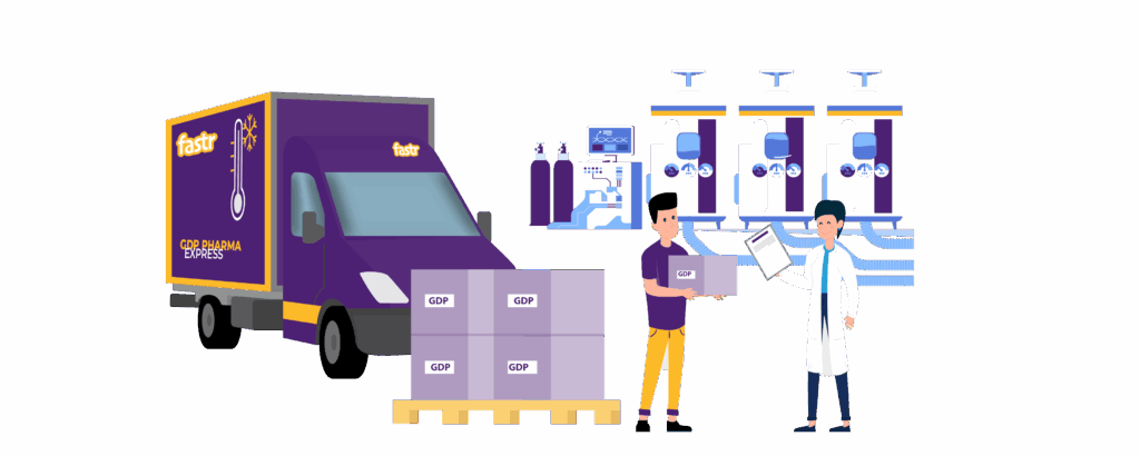 GDP Pharma Transport mit medizinischen Geräten