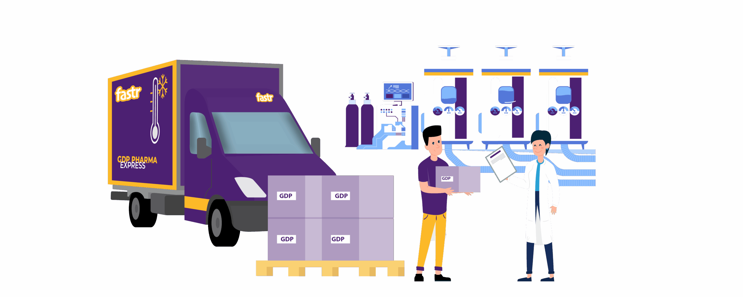 GDP Pharma Transport mit medizinischen Geräten